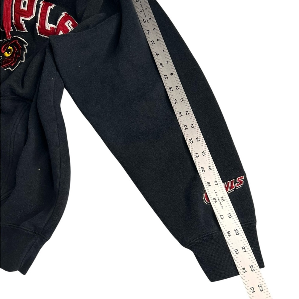 Vintage Y2K Temple Owls Sweatshirt Men's XL Black E5 brand Heavy Warm Thick - Picture 8 of 9